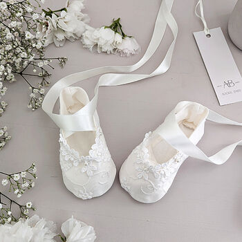 Ava Christening Booties, 3 of 3