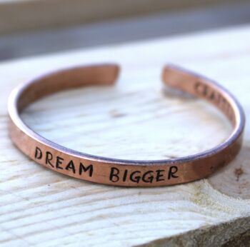 Copper Bracelet With Inspirational Quote, 3 of 4