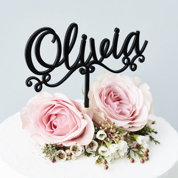 Personalised Decorative Name Cake Topper, 6 of 7