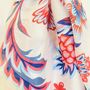 Silky Blue And Red Paisley Floral Print Scarf, thumbnail 3 of 3