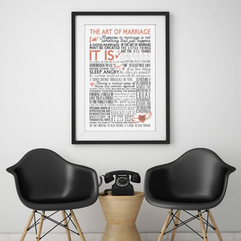 Personalised The Art Of Marriage Wedding Gift Print, 2 of 3
