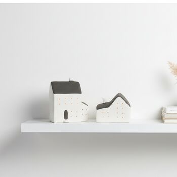 Glowing Ceramic LED Houses – Two Styles, 3 of 7