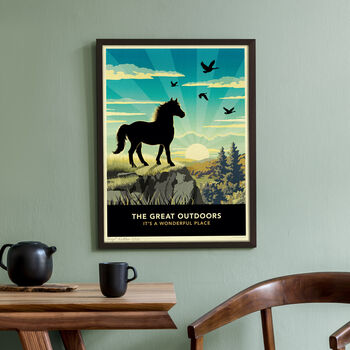Scenic Horse Lovers Gift. Pony Limited Edition Print, 3 of 7