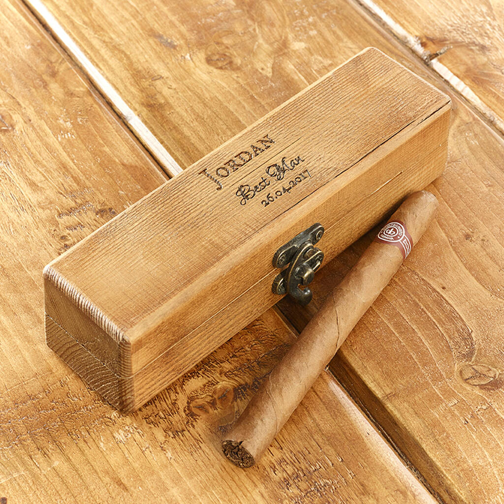 Personalised Cigar Gift Box By Embers & Roots