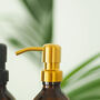 Amber Plastic Bottle With Metal Pump And Label, thumbnail 9 of 9