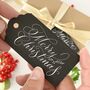 Black Merry Christmas Luxe Gift Tags, thumbnail 1 of 6