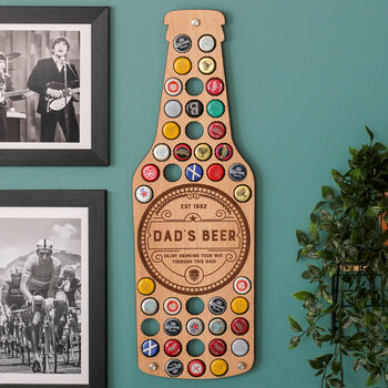 Personalised Beer Bottle Collector Wall Art For Home, 5 of 8
