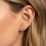 Moon Stud Earrings In 18k Gold, thumbnail 1 of 5
