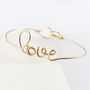 'Love' 14k Gold Filled Bangle, thumbnail 1 of 4