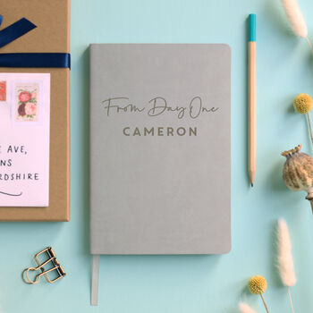 From Day One Personalised New Baby Notebook, 5 of 12