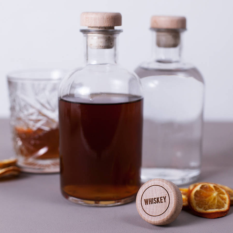 Personalised Circular Message Drink Decanter By Clouds and Currents