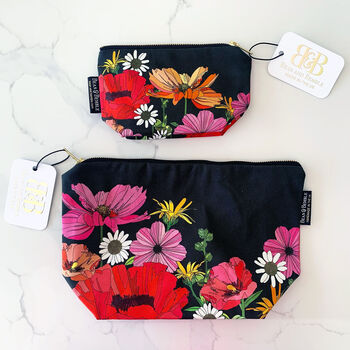 Makeup And Cosmetic Bag Gift Set Summer Poppies, 5 of 11