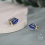 Sterling Silver Blue Tang Fish Stud Earring, thumbnail 4 of 12