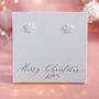 Silver Plated Snowflake Stud Earrings, thumbnail 1 of 7