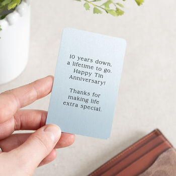 Personalised Photo Tin Anniversary Wallet Card, 4 of 4