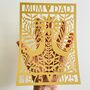 Golden Wedding Anniversary Papercut, thumbnail 2 of 10