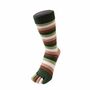 Essential Everyday Mid Calf Stripy Cotton Toe Socks, thumbnail 6 of 8