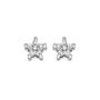 Mini 9ct White Gold Diamond Star Stud Earrings, thumbnail 4 of 8