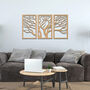 Abstract Tree Triptych: Wooden Wall Art For Homes, thumbnail 8 of 9