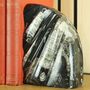Black Marble And Belemnite Bookends, thumbnail 2 of 4
