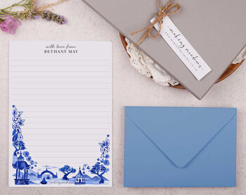 A5 Personalised Letter Writing Paper Oriental Landscape, 3 of 4