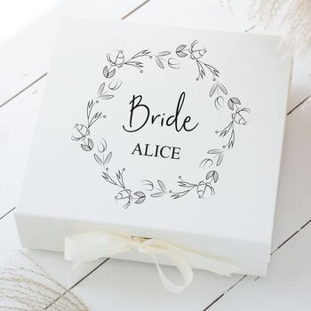 Personalised Wedding Bridesmaid Box – Choose Your Colour, 4 of 4