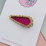 Pink And Gold Bubble Glitter Hair Clip / Royal Accessory / Whimsical Shimmering Geometric Accessory, thumbnail 2 of 4