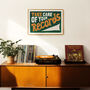 Take Care Of Your Records Hand Painted Retro Wall Art Print, thumbnail 5 of 7
