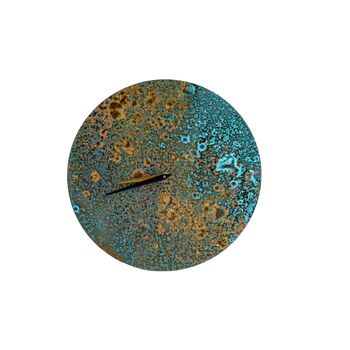Copper Wall Clock With Verdigris Patina – 300 Mm Diameter, 4 of 4