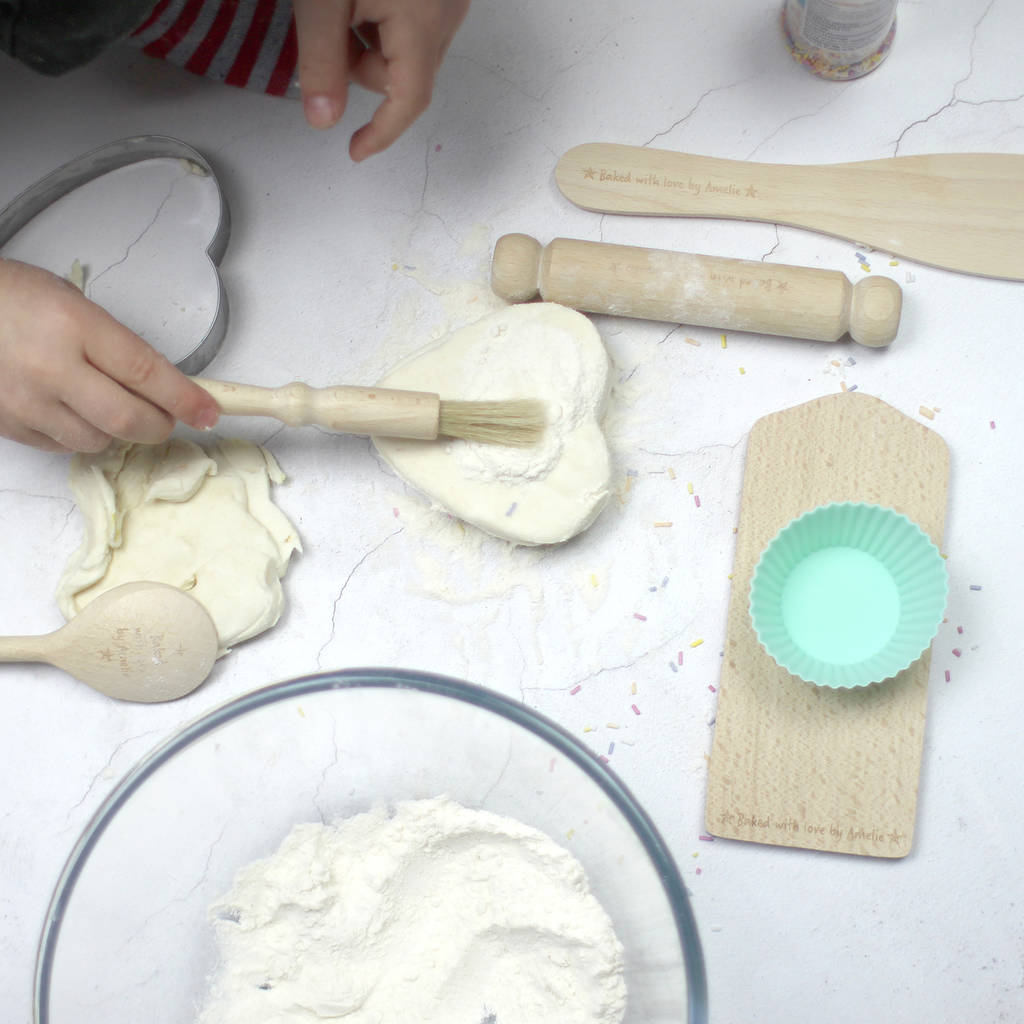personalised kids baking set by rocket and fox