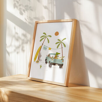 Retro Surf Truck Children's Art Print, 3 of 5