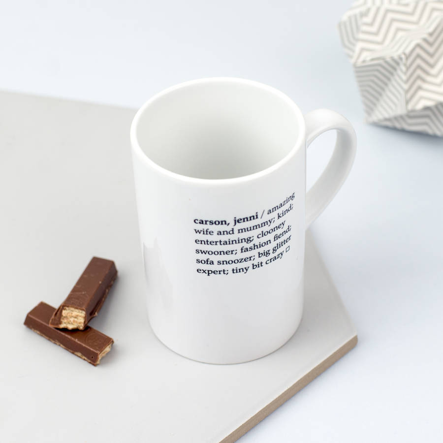 personalised dictionary definition mug by xoxo stationery