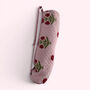 Yoga Mat Bag | Pink Stripe And Flower Print, thumbnail 3 of 6