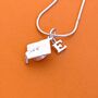 Personalised Sterling Silver Graduation Hat Necklace, thumbnail 1 of 4