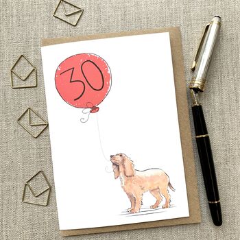 Personalised Working Cocker Spaniel Birthday Card, 4 of 9