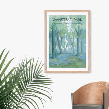 Wanstead Park London Travel Poster Art Print, 4 of 8