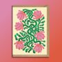 Floral Pink Bouquet Greeting Card, thumbnail 1 of 2