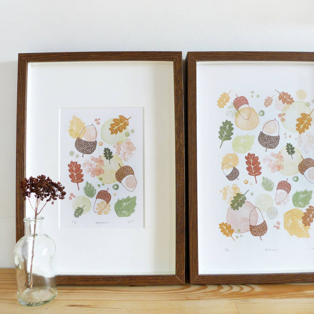 'Acorns' Wall Art Print By Charlotte Macey