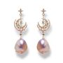 Moonlit Bloom Baroque Pearl Earrings, thumbnail 1 of 4