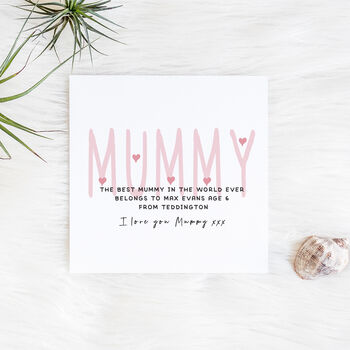 Personalised Best Mummy In The World Card, 2 of 5