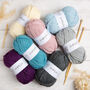 Beginners Chequered Blanket Knitting Kit, thumbnail 5 of 6