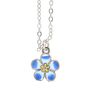 Forget Me Not Flower Enamel Necklace On Greeting Card | Mother's Day Gift, thumbnail 4 of 4