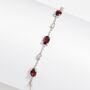 Garnet Bracelet In Sterling Silver And Gold, thumbnail 3 of 12