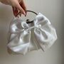 Personalised White Bow Mrs Bride Wedding Cross Body Bag, thumbnail 3 of 4