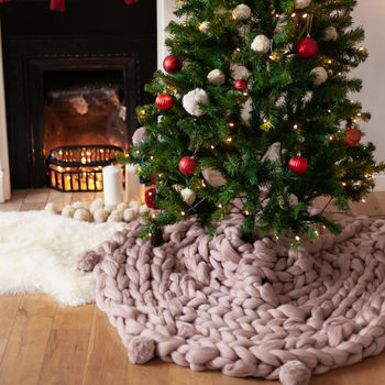 Giant Knit Christmas Tree Skirt, 5 of 6