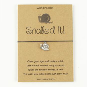 Snailed It Motivational Wish Bracelet, 3 of 4