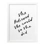 She Believed Typography Print, thumbnail 2 of 2