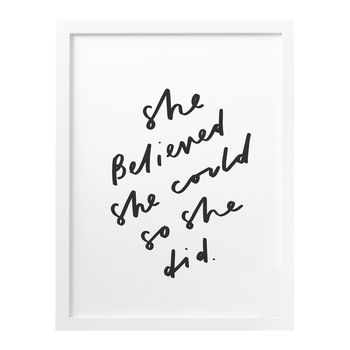 She Believed Typography Print, 2 of 2