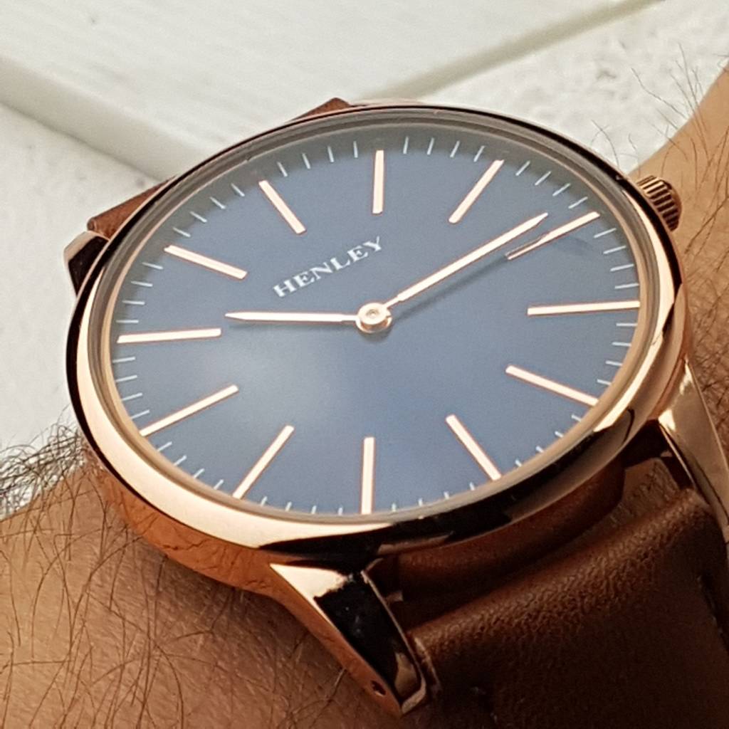 Discreetly Personalised Rose Gold Mens Watch By David-Louis Design ...