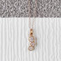 White Topaz November Birthstone Gold Plated Necklace, thumbnail 2 of 4